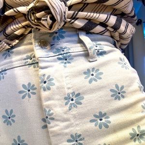 Zara floral wide leg pants